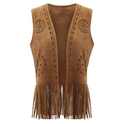 Fringe Faux Suede Vests