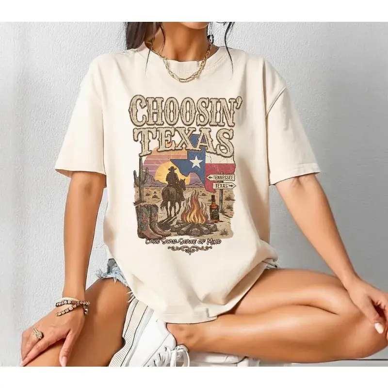 Ella Choosin' Texas Comfort Colors T-Shirt - Image 2
