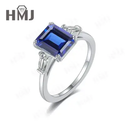 Emerald Cut Ring Lab Grown Gemstones