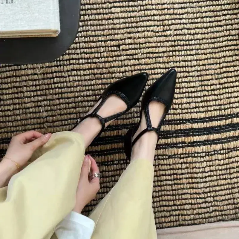 pointed-toe thick-soled flat women's sandals - Image 5