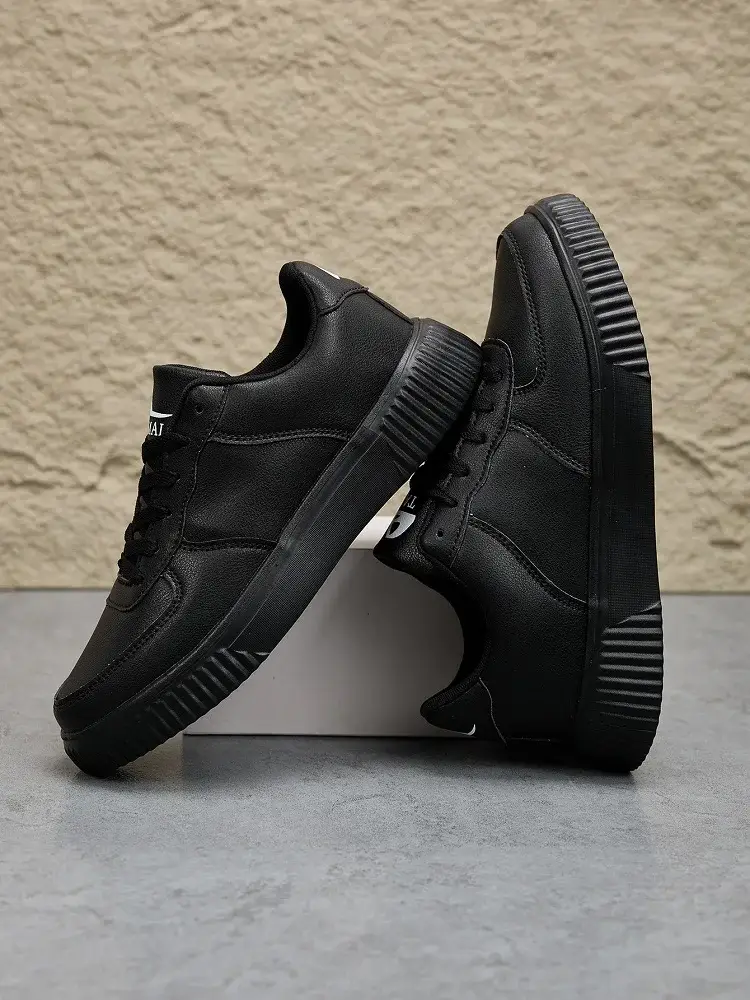 Fashion Leather Men White Sneakers - Image 4