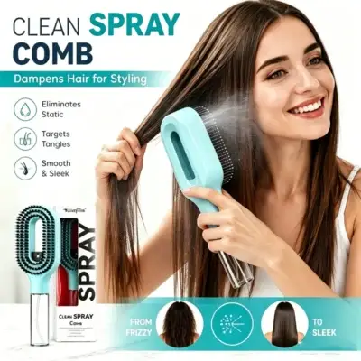 Refillable Spray Hair Comb Anti Static Detangling Brush