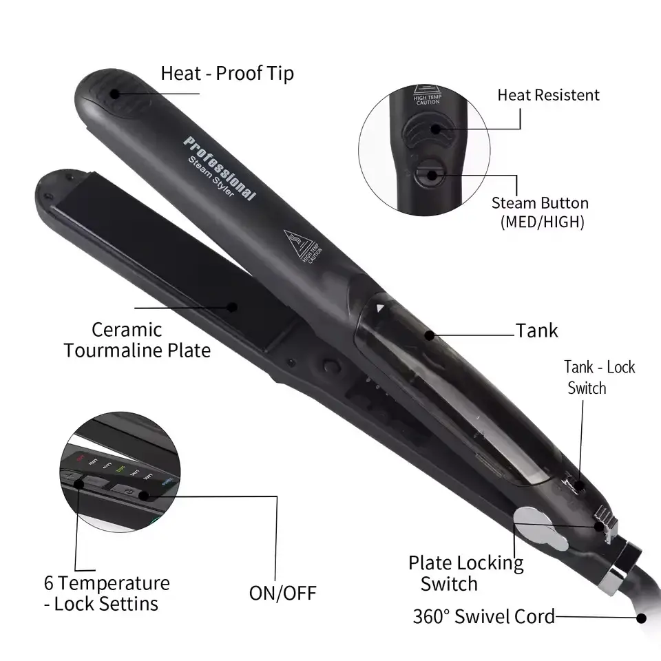Professional Steam Hair Straightener - Image 3